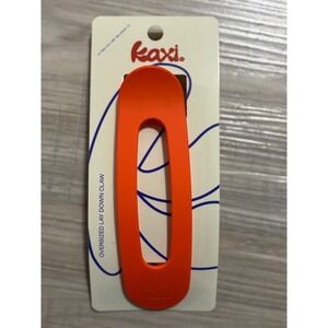 Kaxi Oversized Lay Down Claw Hair Clip Orange Matte Finish